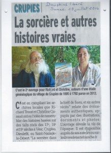 article Dauphine Libéré 19-07-2014
