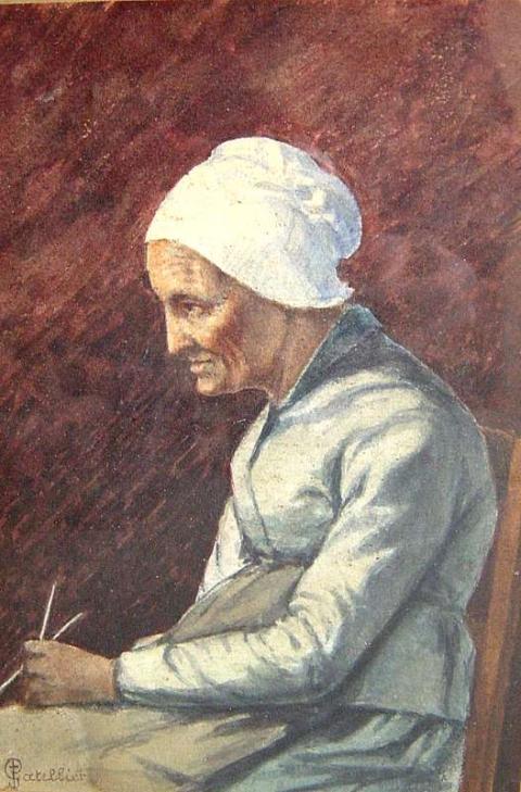 Beschrijving: vieille femme cousante Rouillac.jpg